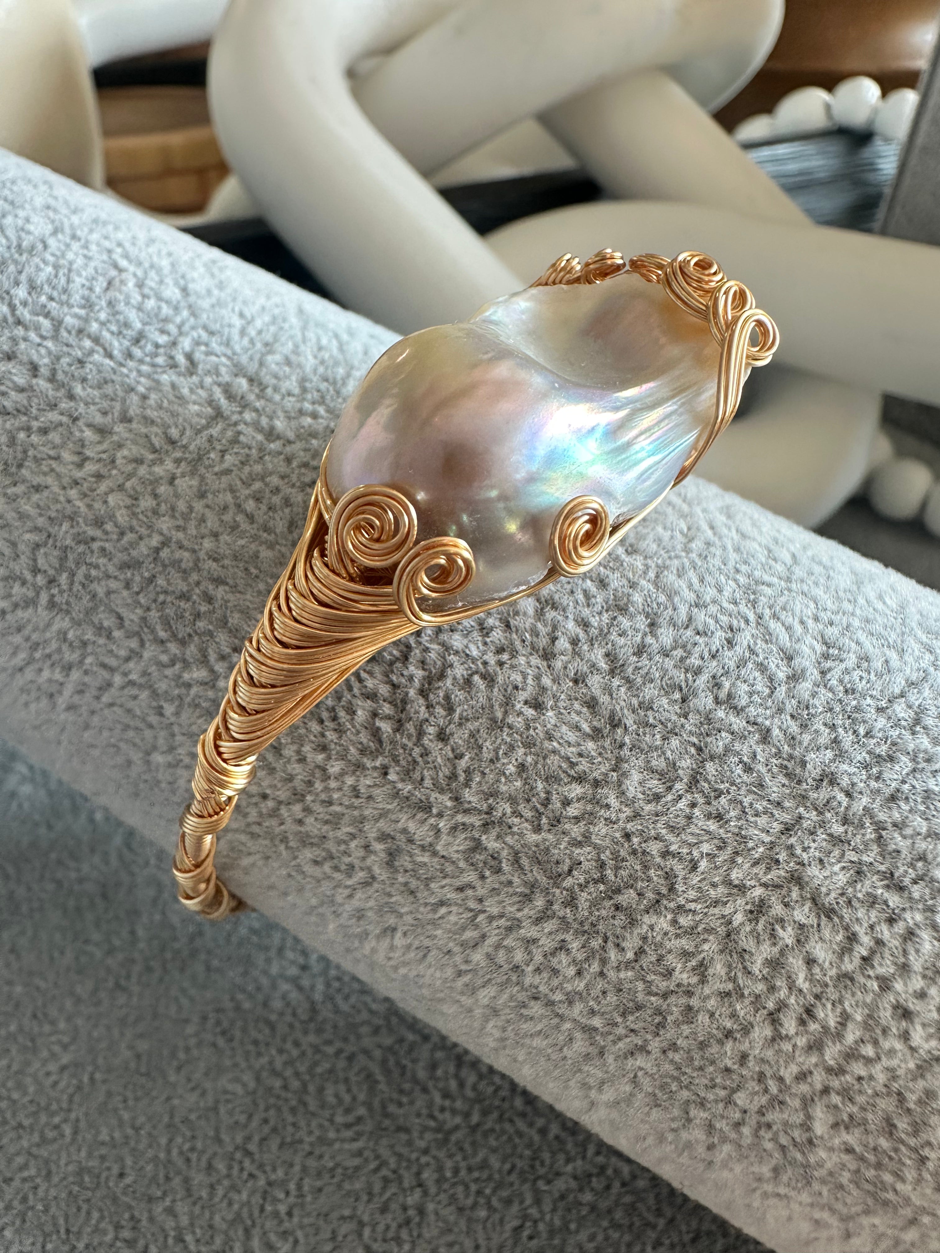 Chunky Baroque Pearl Bracelet (Big Pearl)
