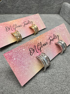 Half Moon Baguette Earrings