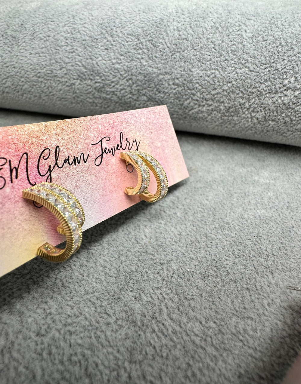 Half Bling Hoops