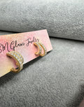 Half Bling Hoops