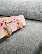 Half Bling Hoops