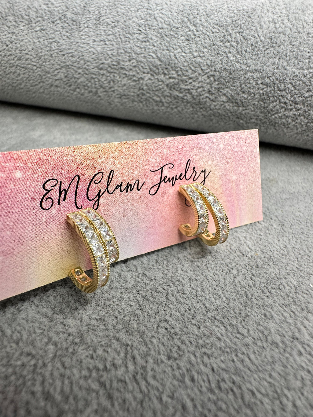 Half Bling Hoops