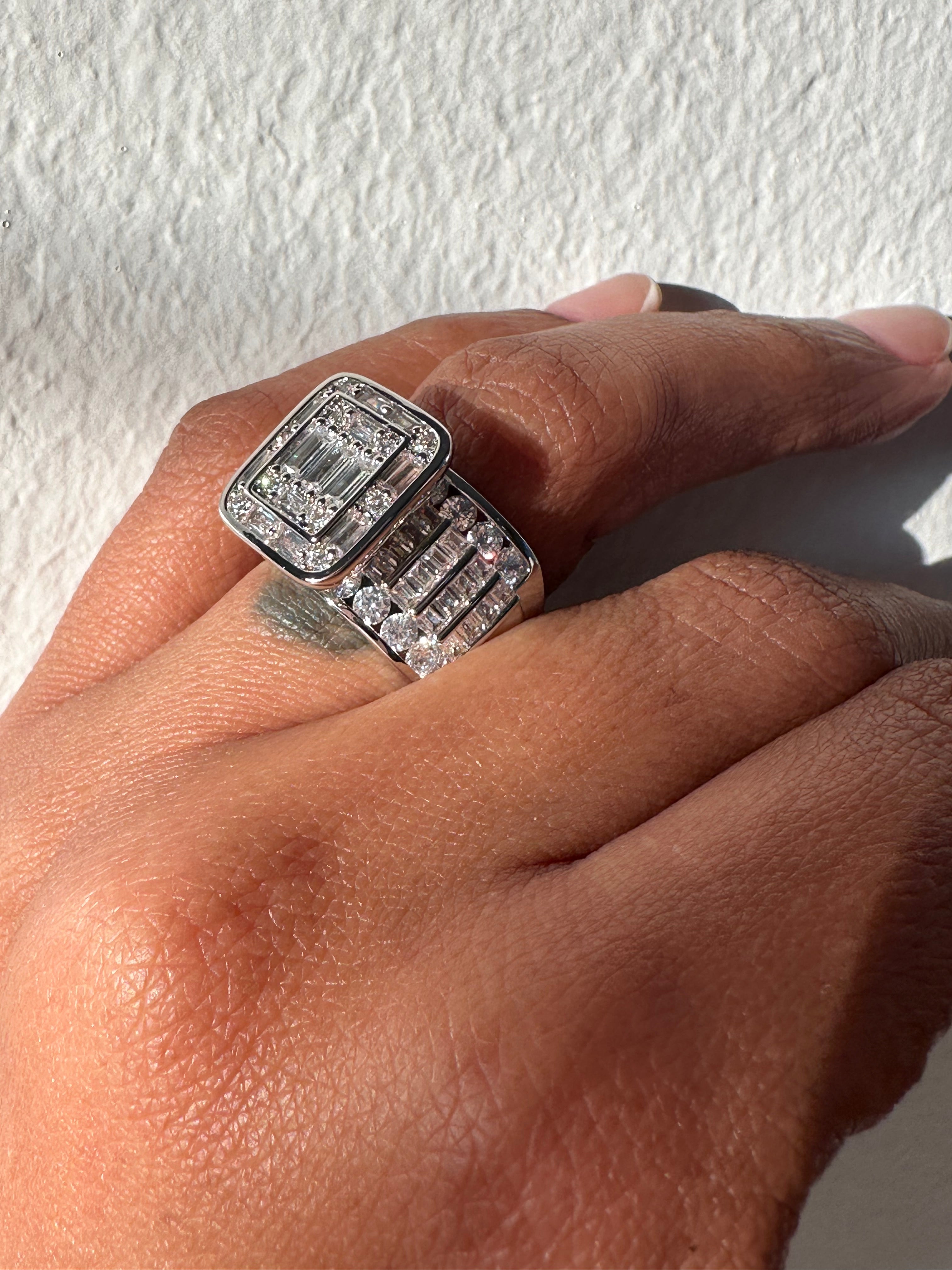 Square Baguette Stone Ring