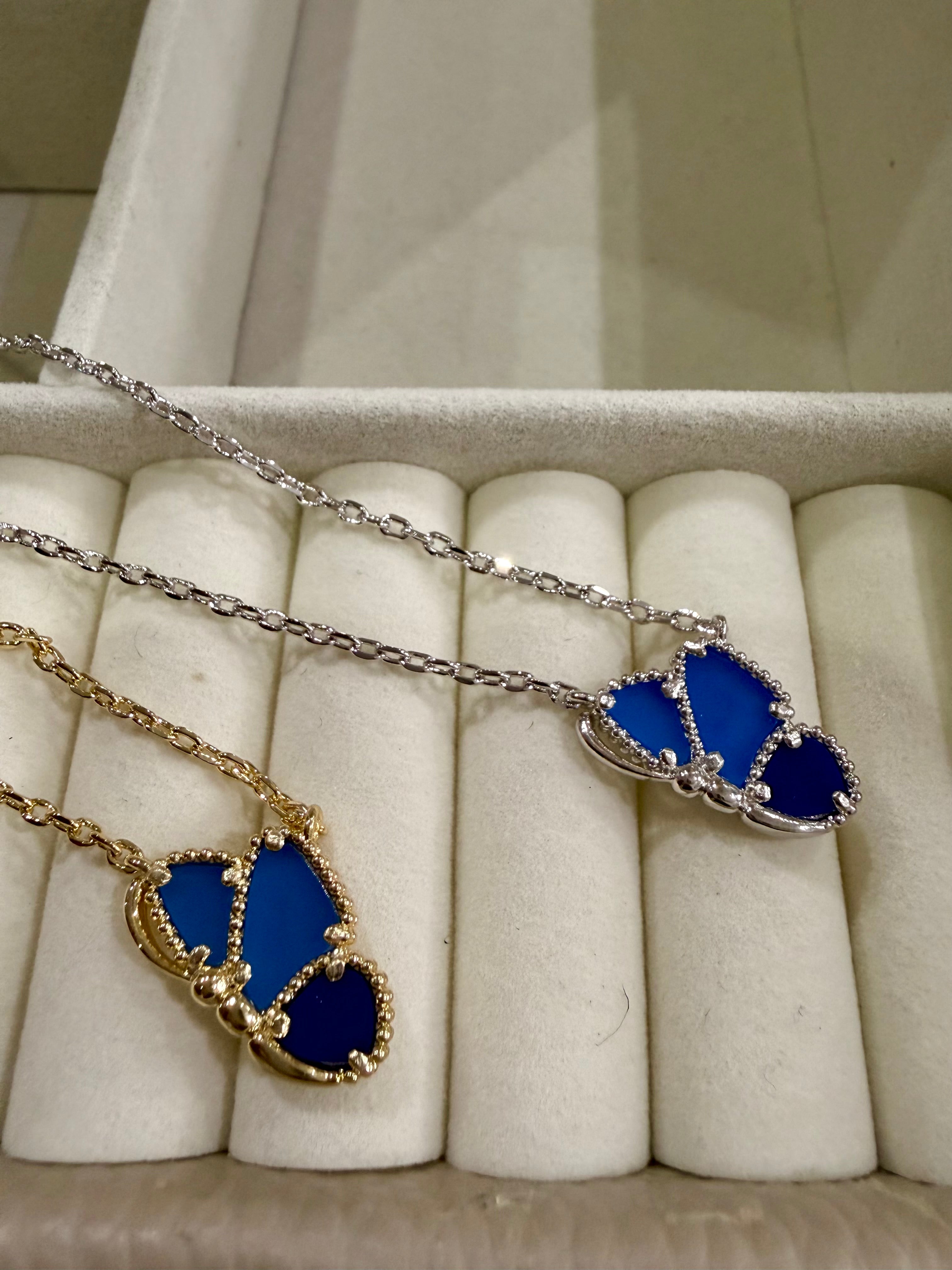 Azure Butterfly Necklace