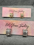 Half Moon Baguette Earrings