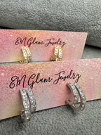 Half Bling Hoops