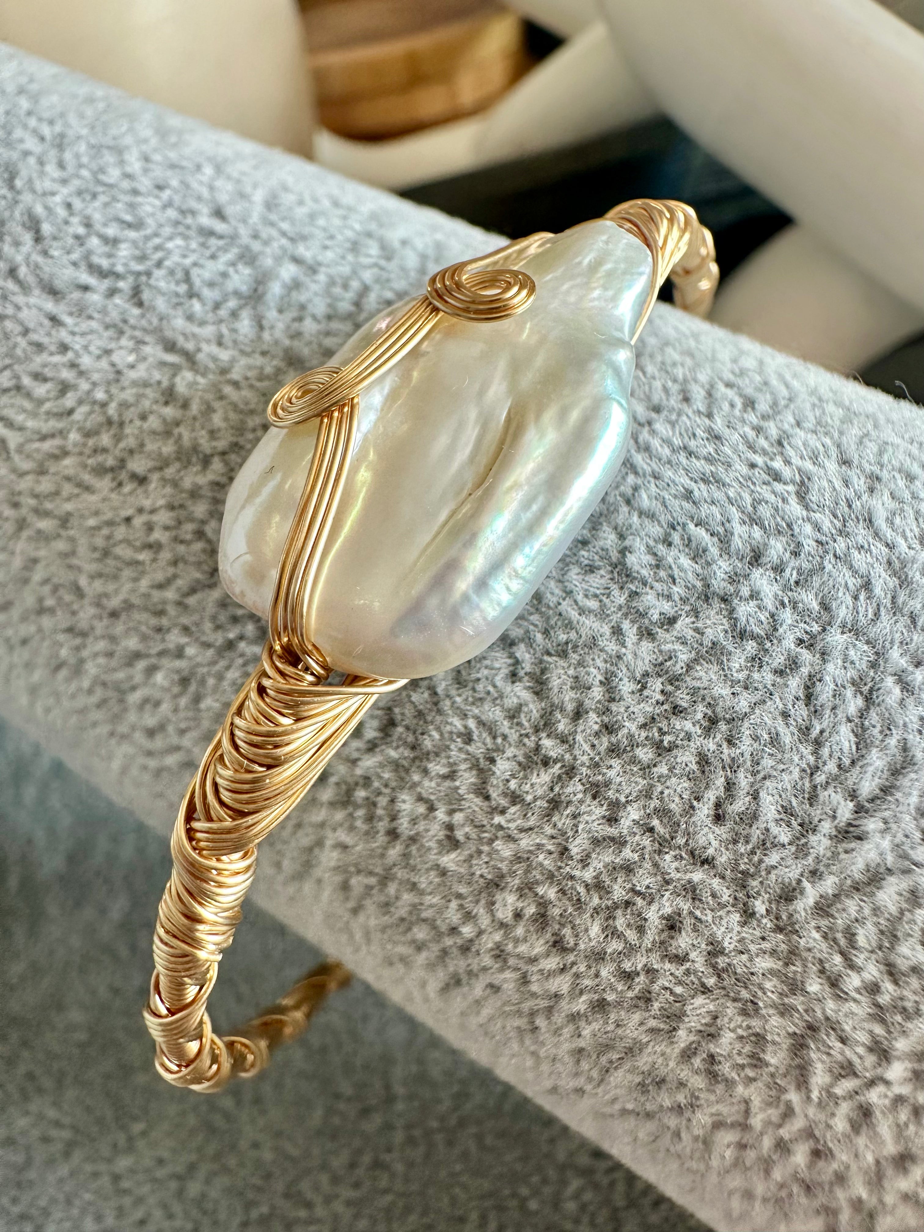 Chunky Baroque Pearl Bracelet (small Pearl)