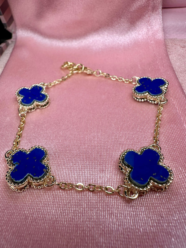 Royal Blue Clover Bracelet