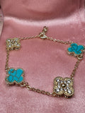 Turquoise Royal Clover Bracelet