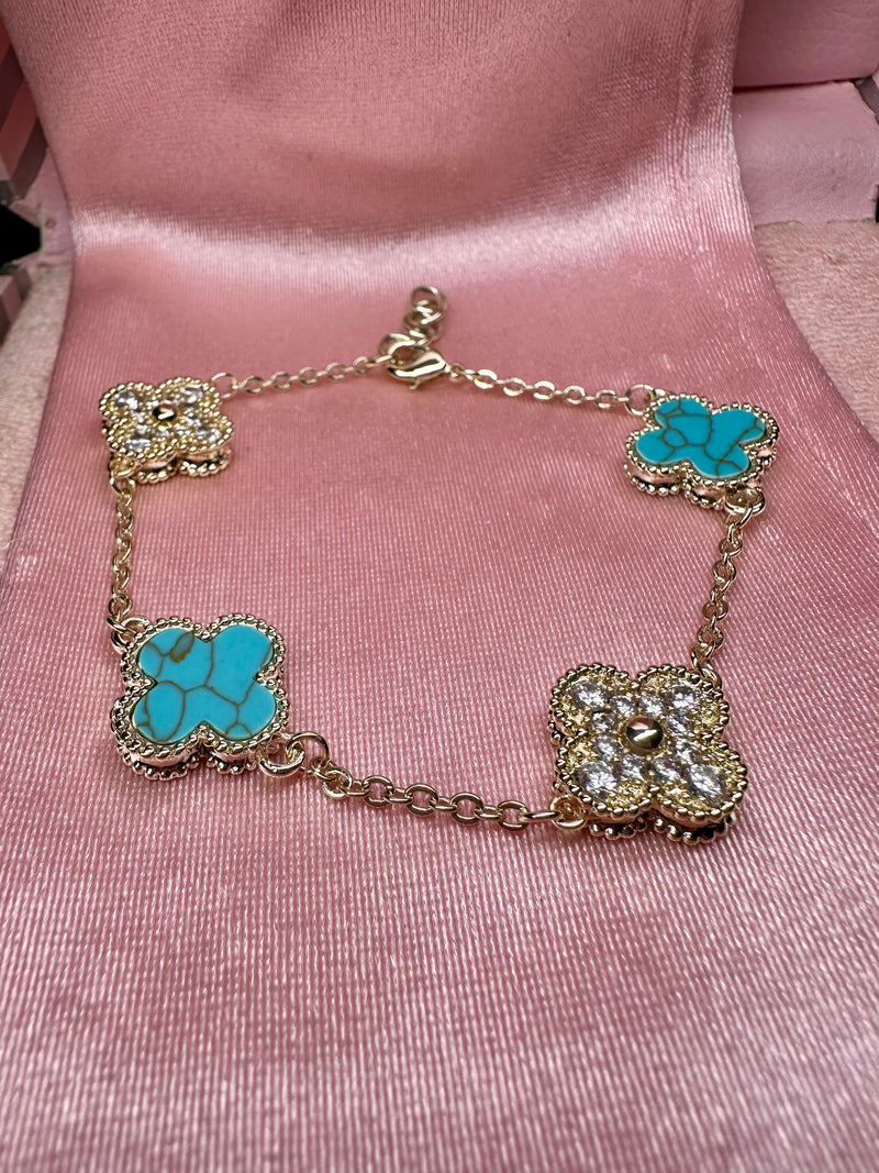 Turquoise Royal Clover Bracelet