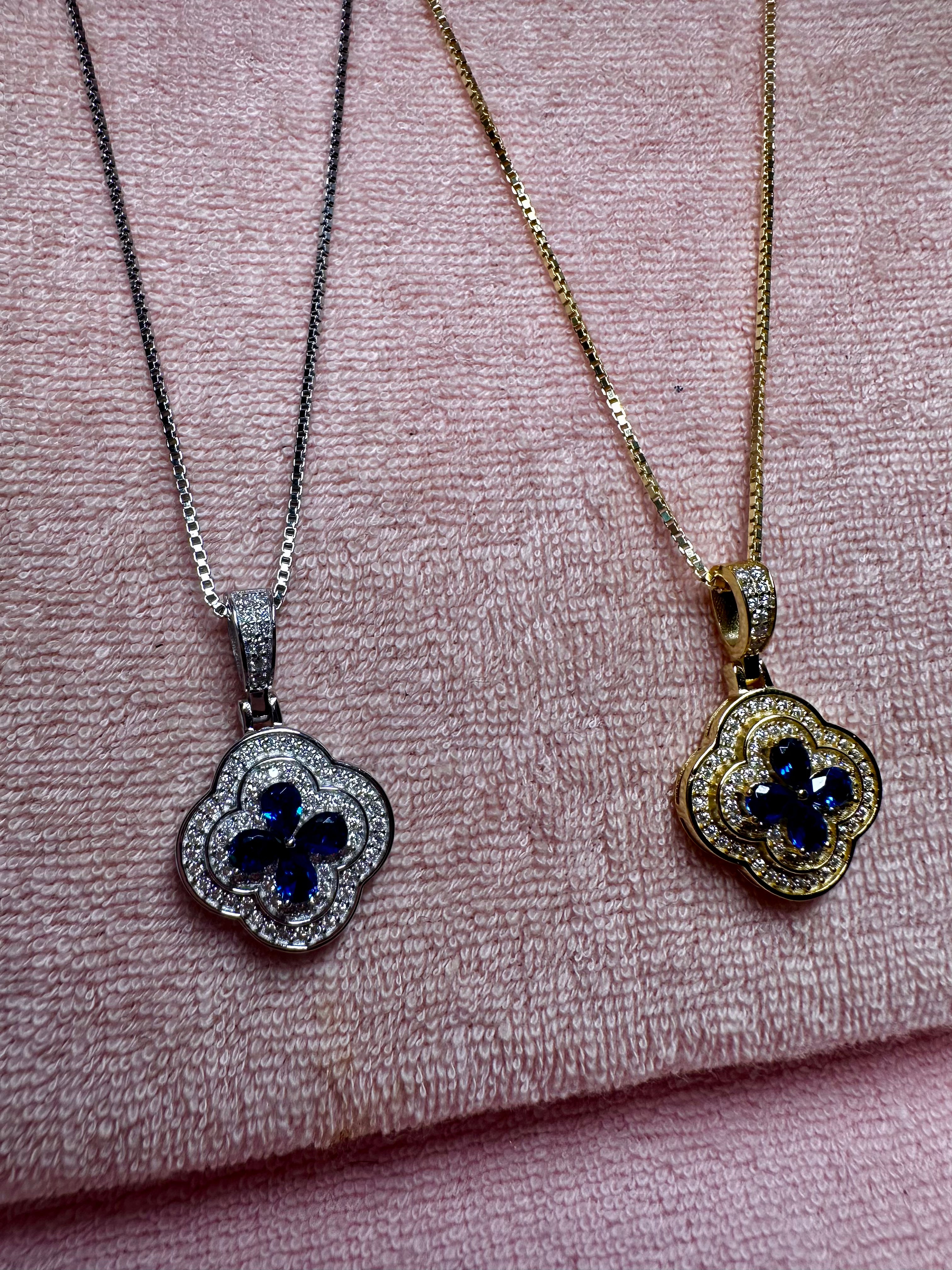 Sapphire Bloom Pendant