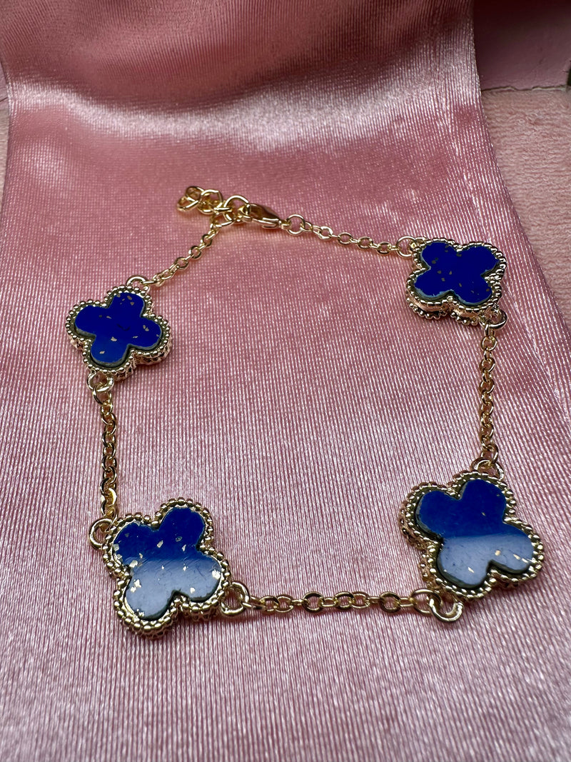 Royal Blue Clover Bracelet