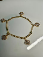 Starlit Clover Anklet