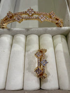 Crystal Bloom Bangle Set
