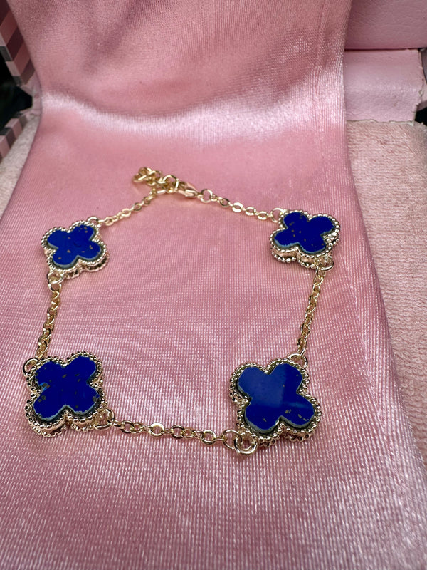 Royal Blue Clover Bracelet