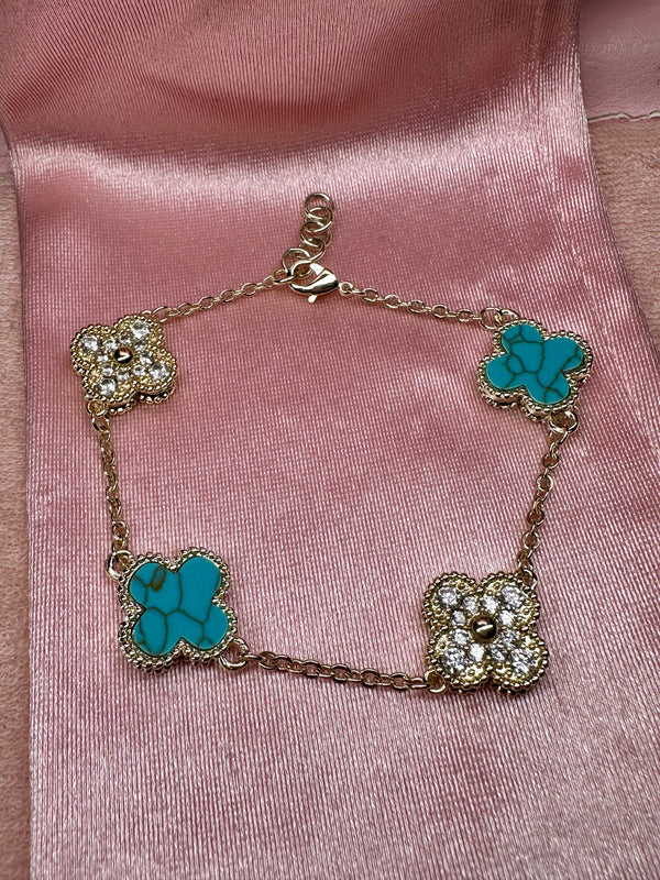 Turquoise Royal Clover Bracelet