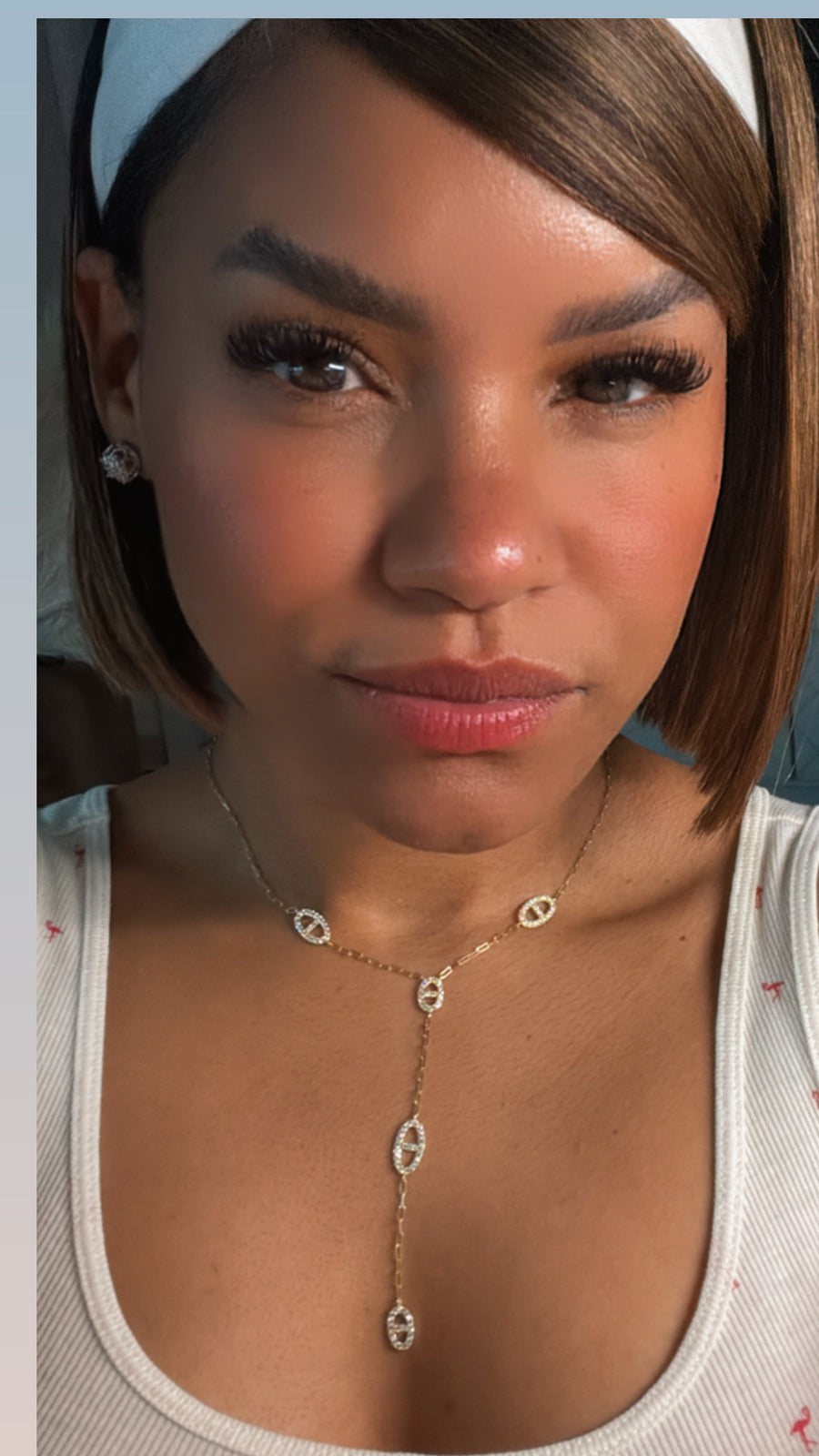 Oval Halo Necklace