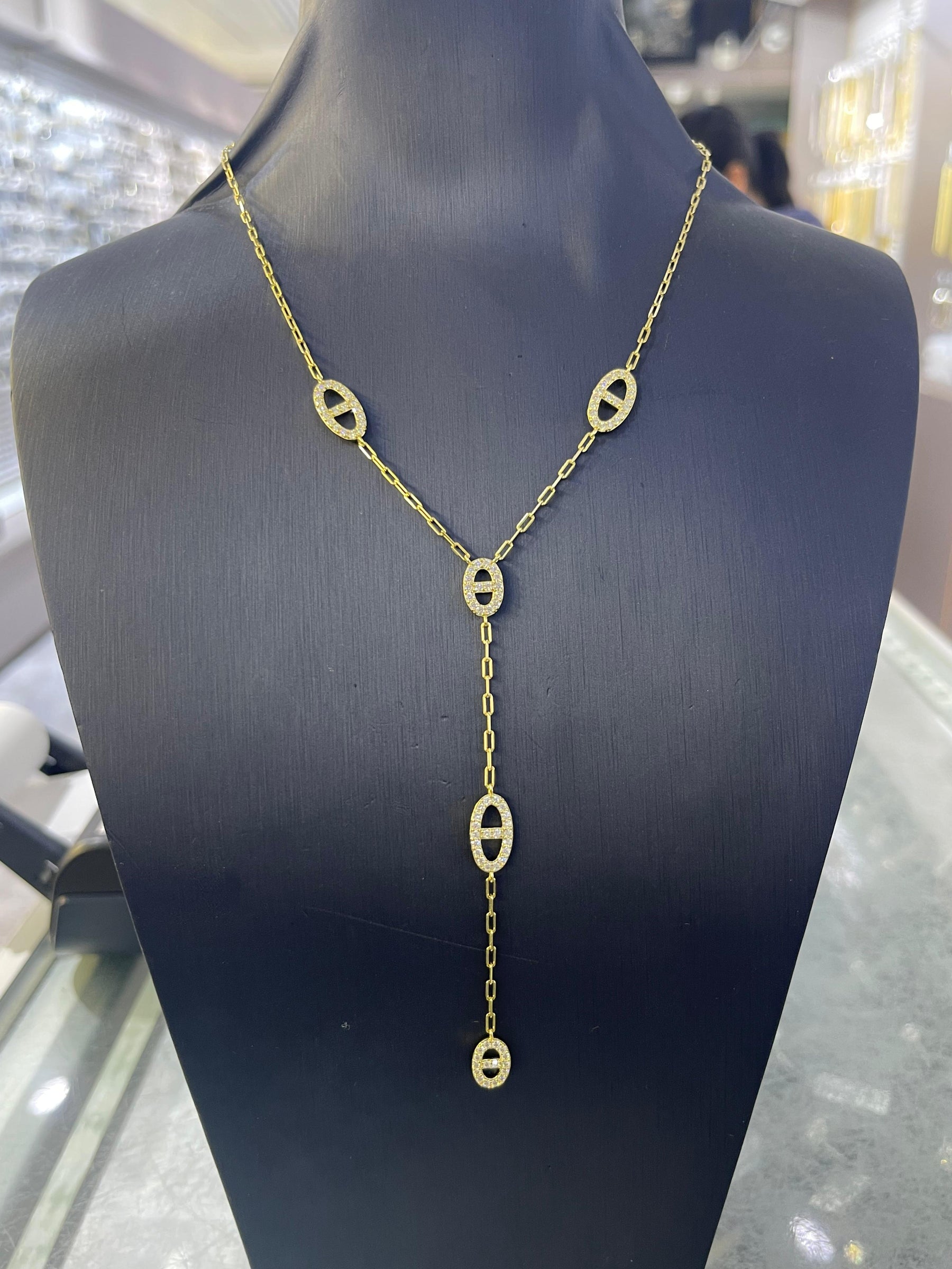 Oval Halo Necklace