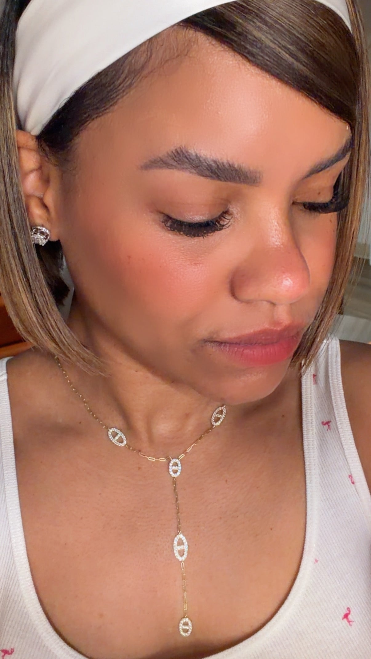 Oval Halo Necklace