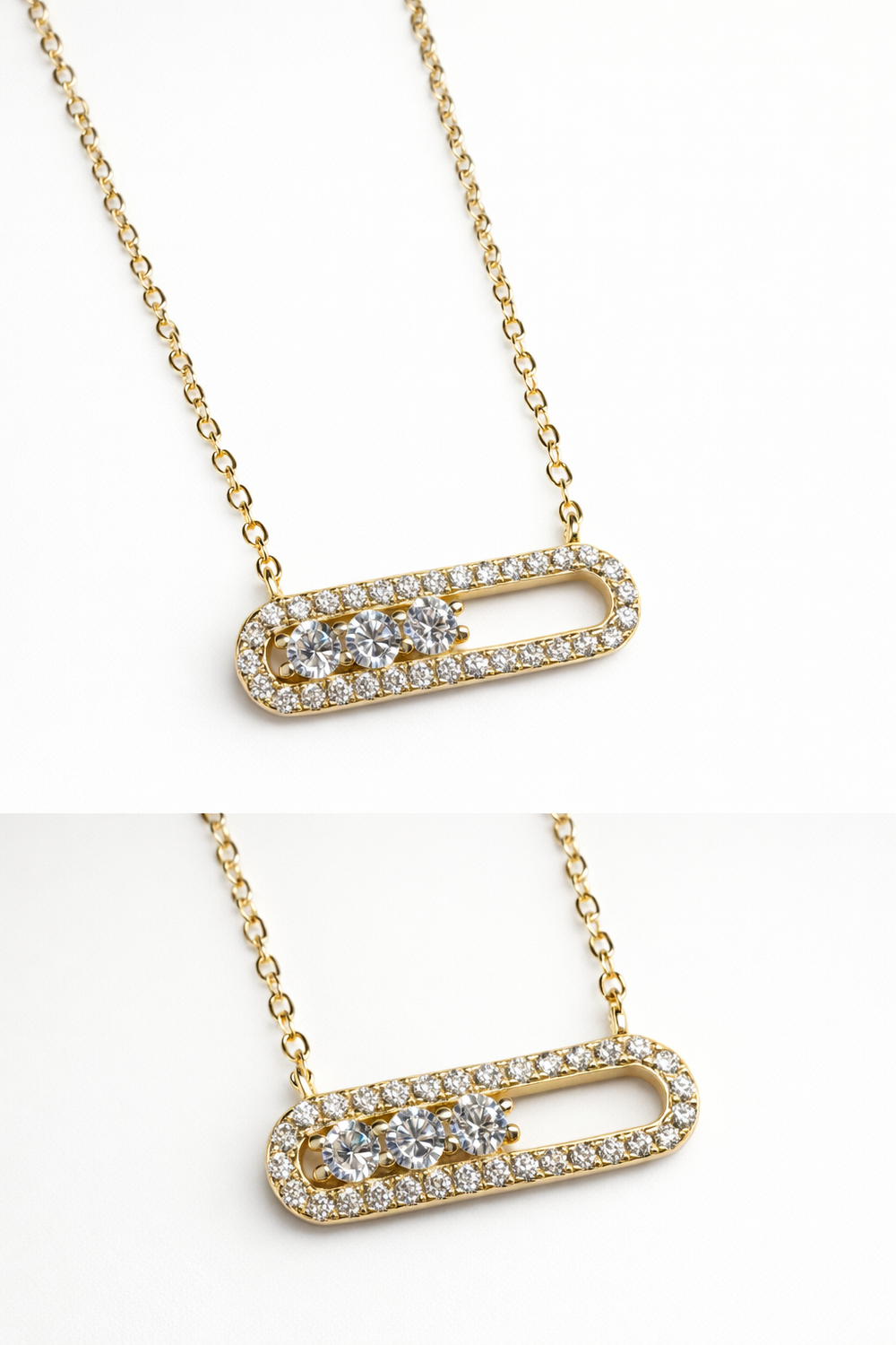 Trinity Glow Bar Necklace