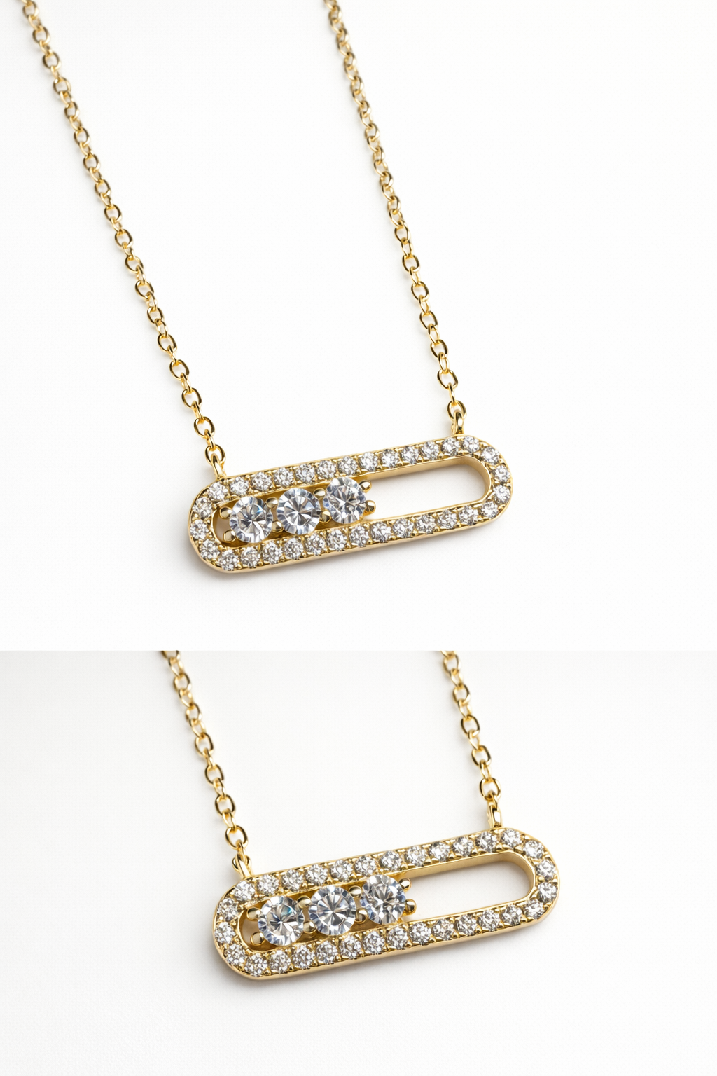 Trinity Glow Bar Necklace