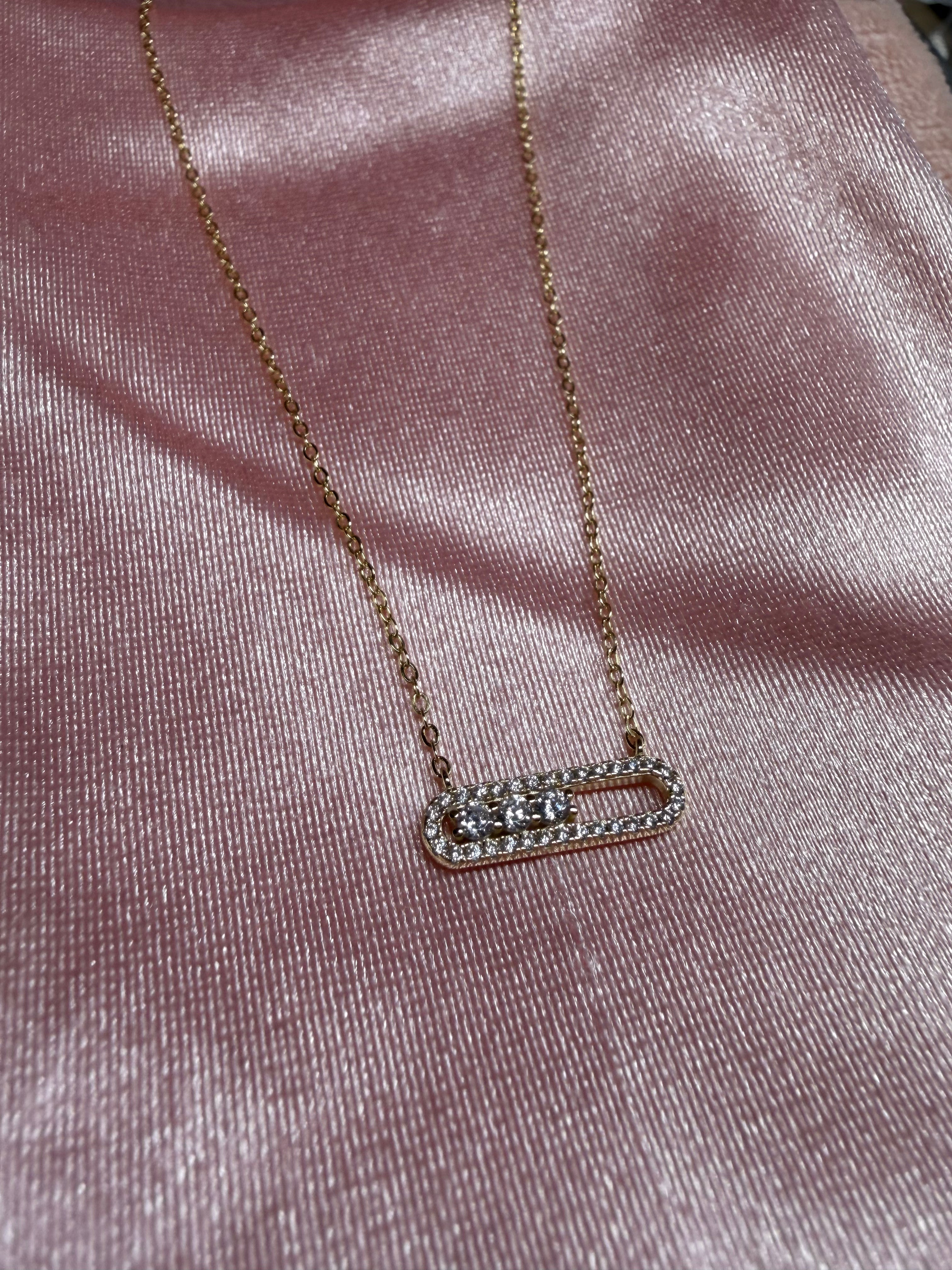 Trinity Glow Bar Necklace