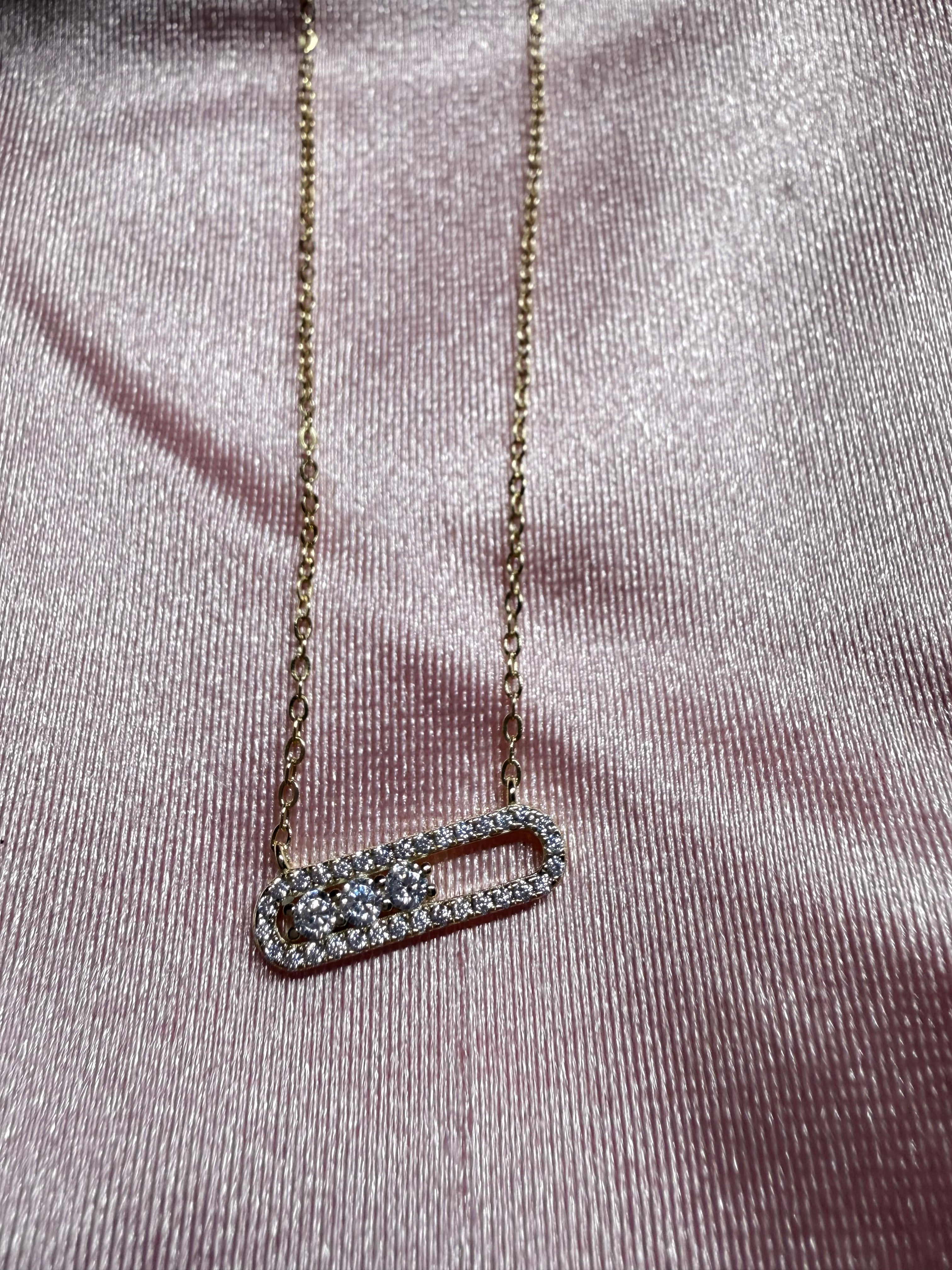 Trinity Glow Bar Necklace