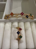 Crystal Bloom Bangle Set