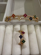 Crystal Bloom Bangle Set