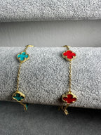 Small Sterling Silver Clover Bracelet
