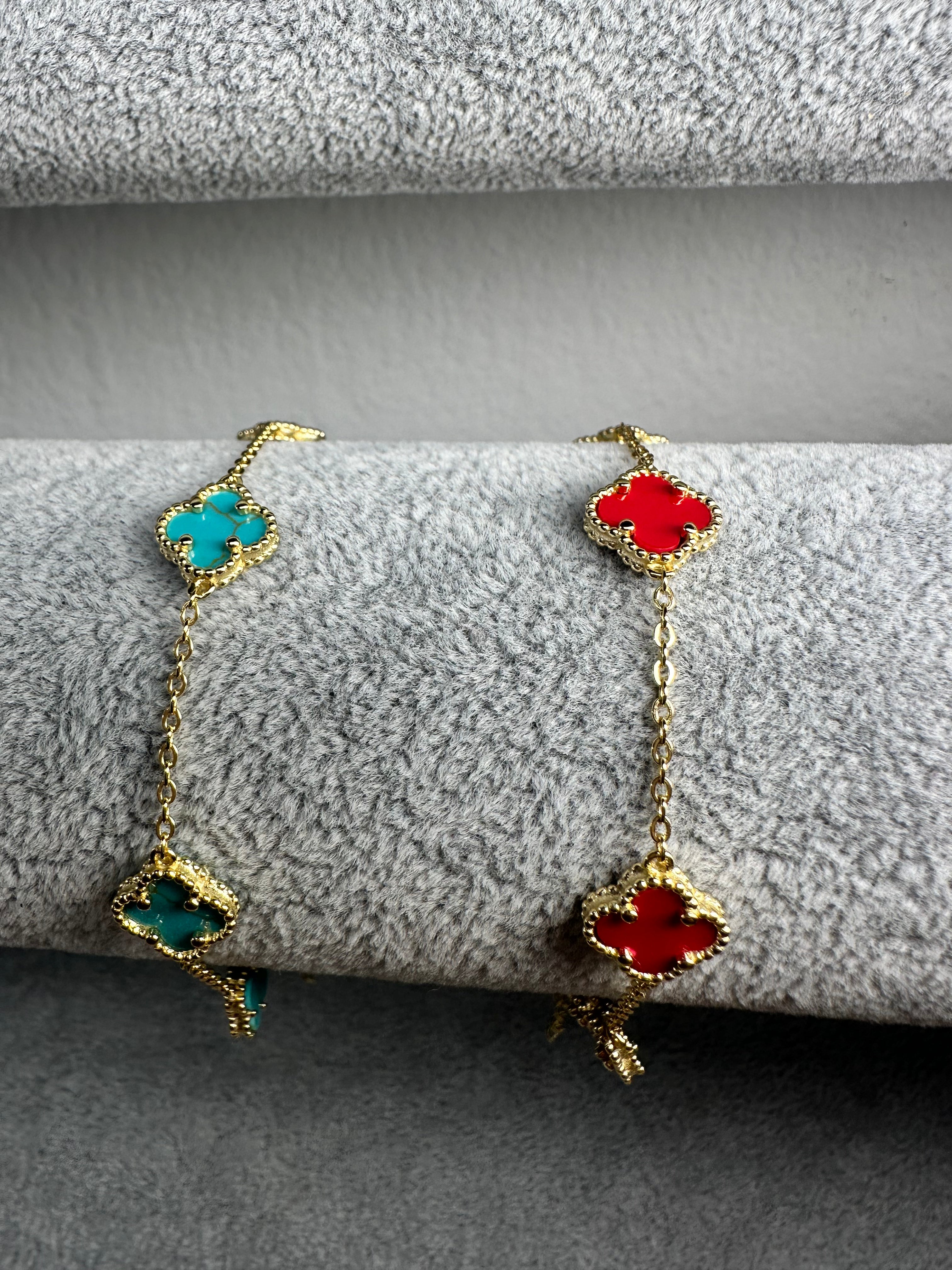 Small Sterling Silver Clover Bracelet
