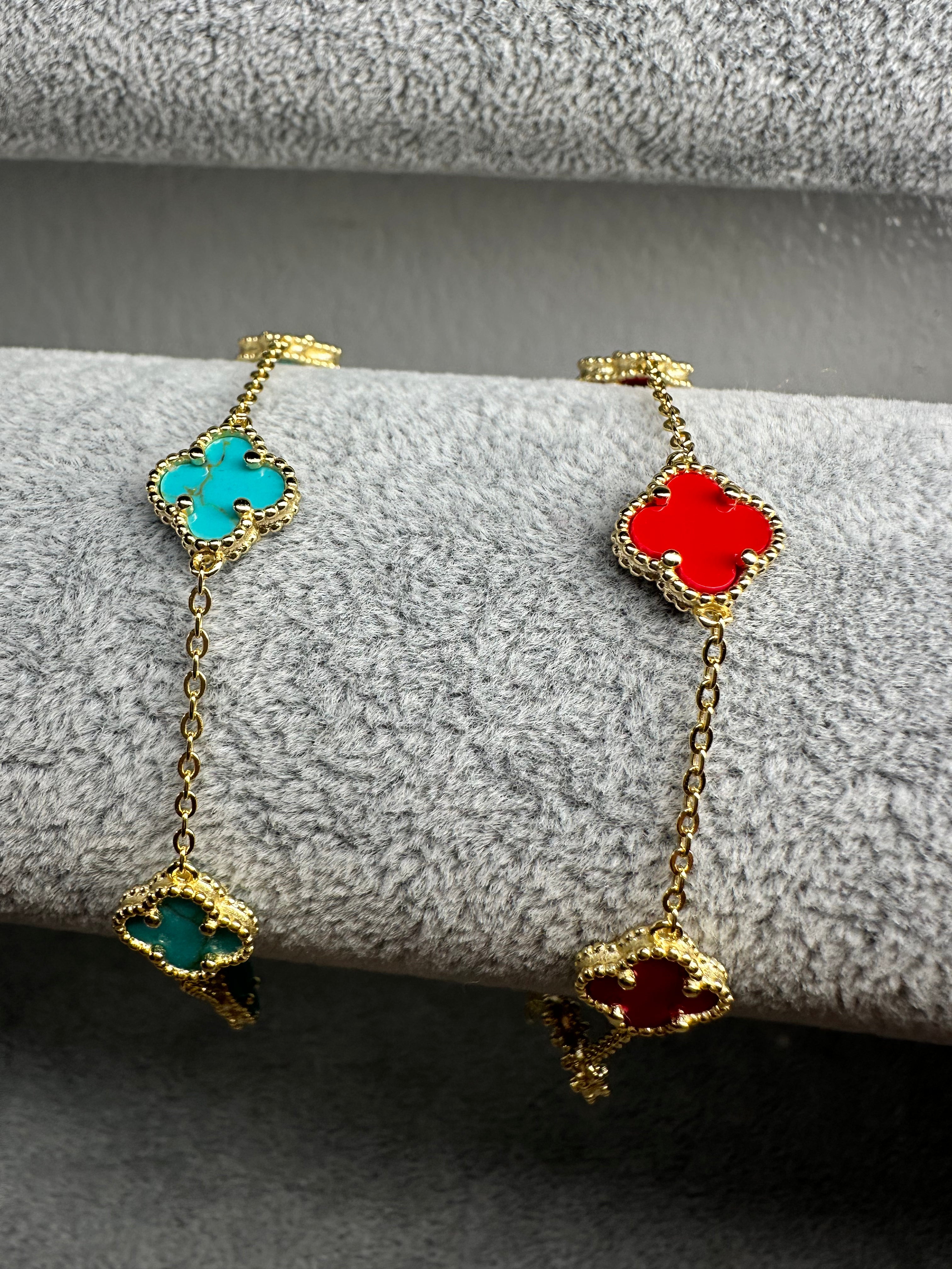 Small Sterling Silver Clover Bracelet