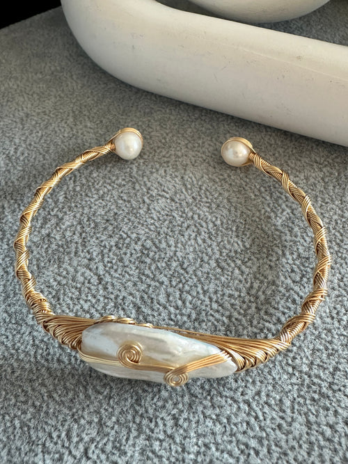Chunky Baroque Pearl Bracelet (small Pearl)