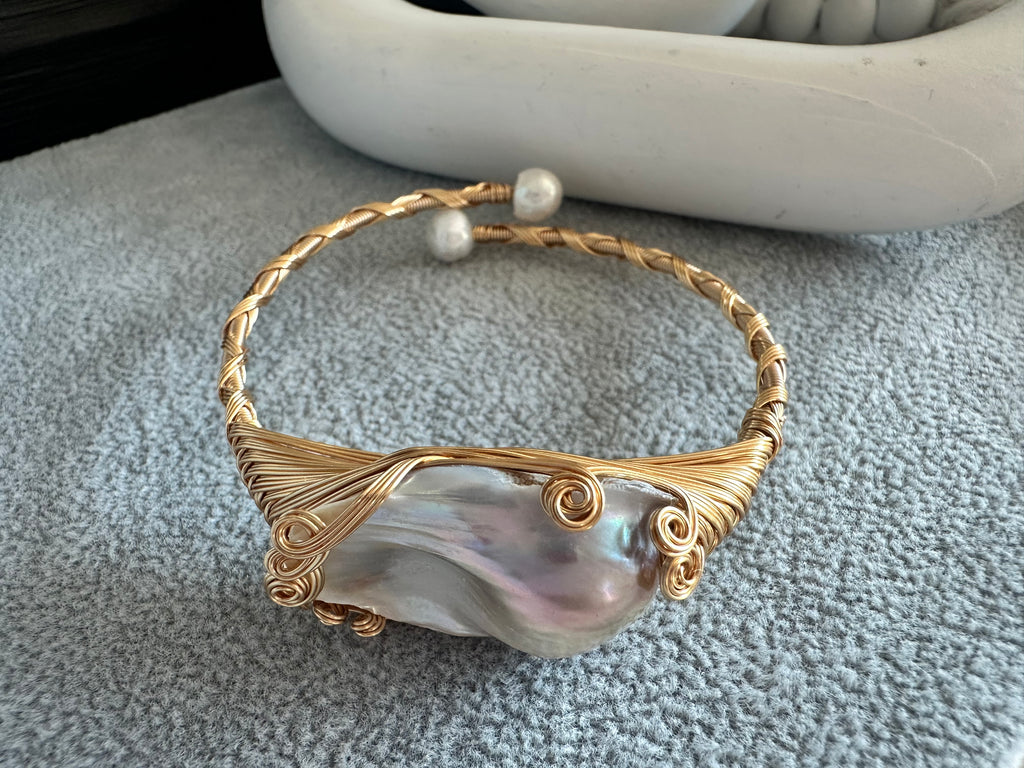 Chunky Baroque Pearl Bracelet (Big Pearl)