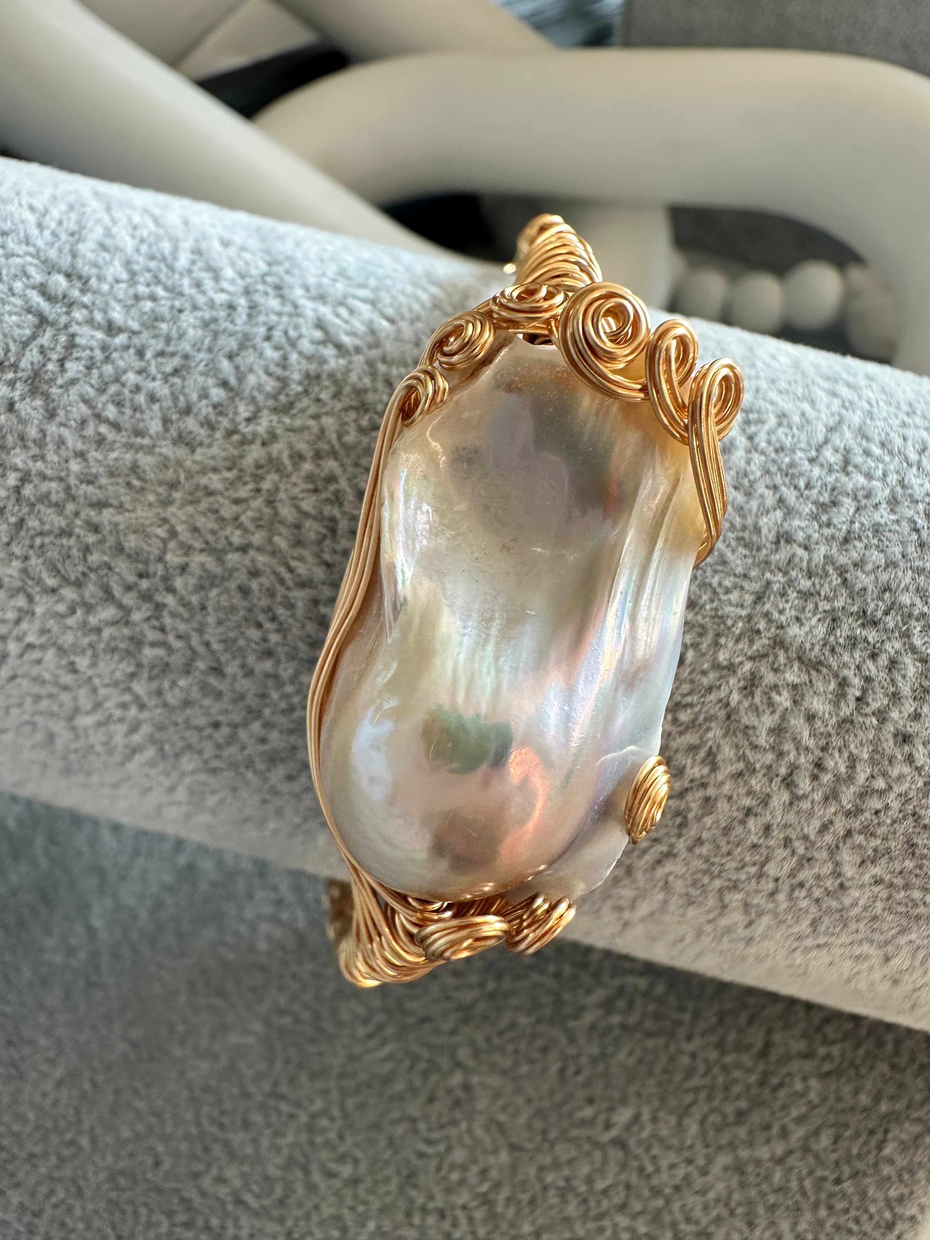 Chunky Baroque Pearl Bracelet (Big Pearl)