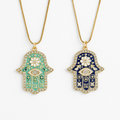 Divine Aura Hamsa Necklace