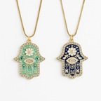 Divine Aura Hamsa Necklace
