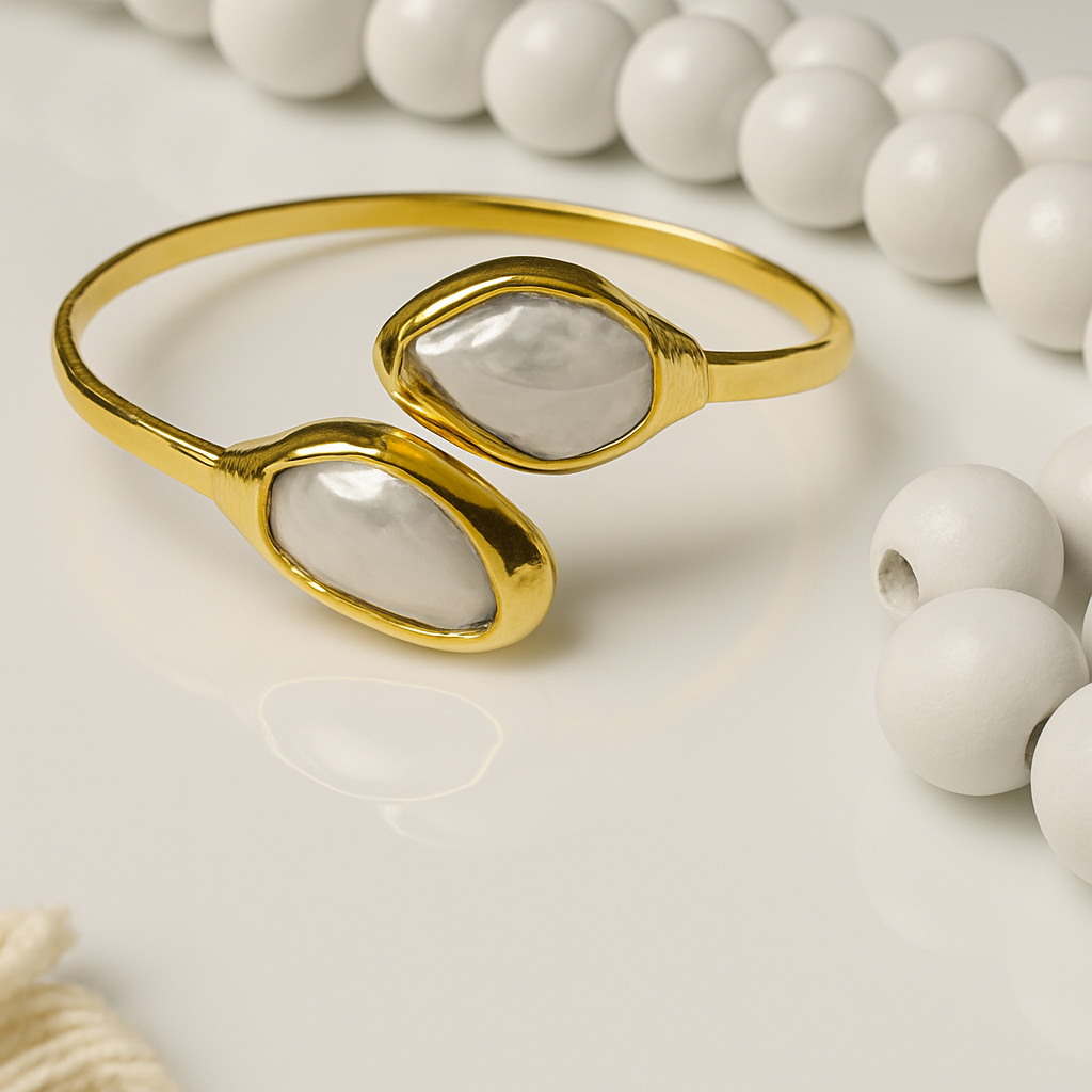 Golden Pearl Bangle