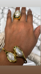 Baroque Pearl Gold Ring