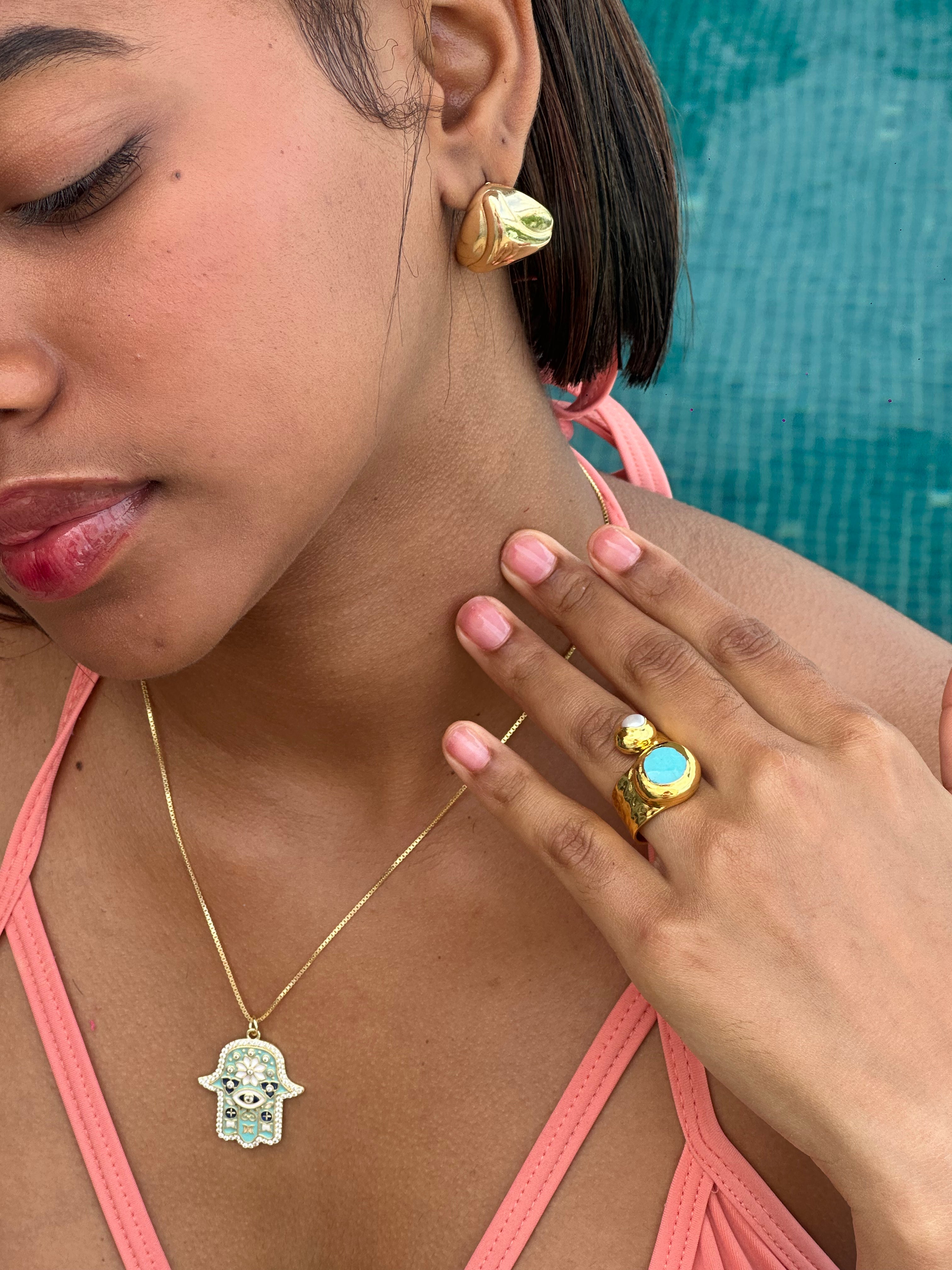Ocean Stone Duo Ring