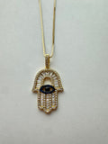 Radiant Hamsa Eye Necklace