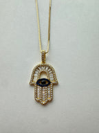 Radiant Hamsa Eye Necklace