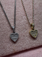 Heart Baguette Pendant Chain