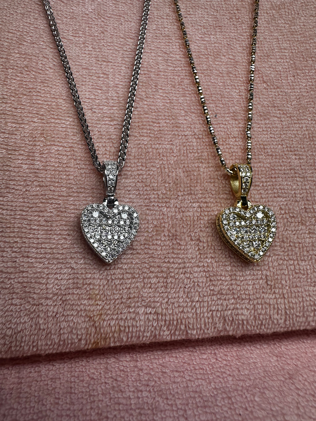 Heart Baguette Pendant Chain