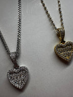Heart Baguette Pendant Chain