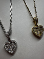 Heart Baguette Pendant Chain