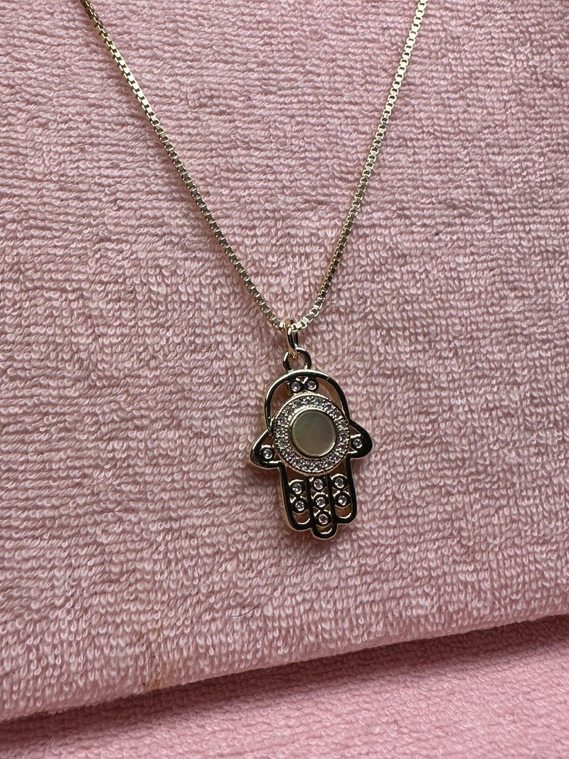 Pearly Hamsa chain