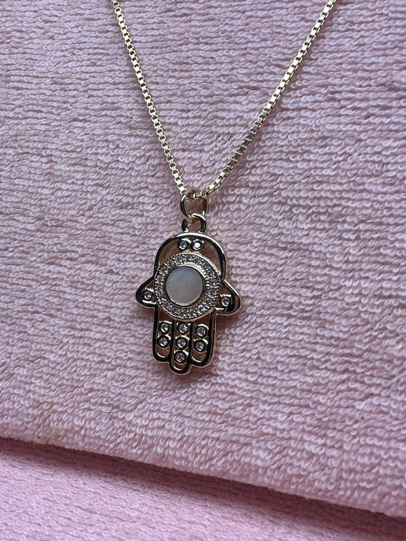 Pearly Hamsa chain