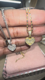Heart Baguette Pendant Chain