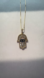 Radiant Hamsa Eye Necklace